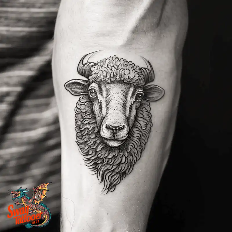 150 Sheep Tattoo Design Ideas: Woolly Wonders Ink Art 117 sheep tattoo