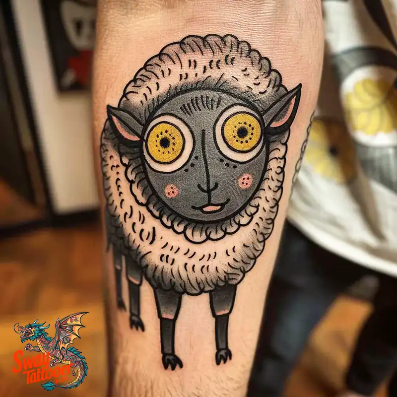150 Sheep Tattoo Design Ideas: Woolly Wonders Ink Art 143 sheep tattoo