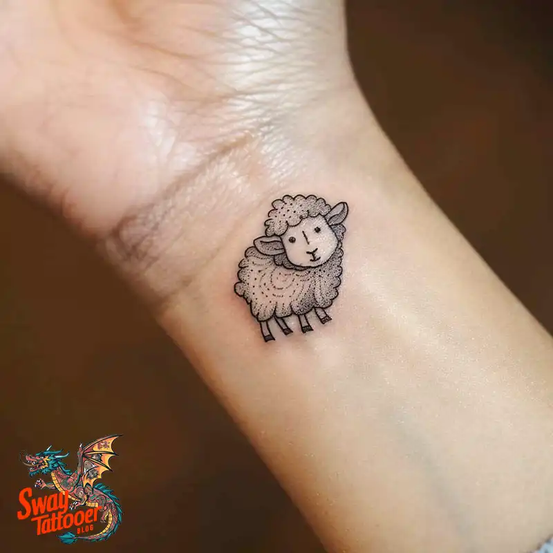 150 Sheep Tattoo Design Ideas: Woolly Wonders Ink Art 110 sheep tattoo