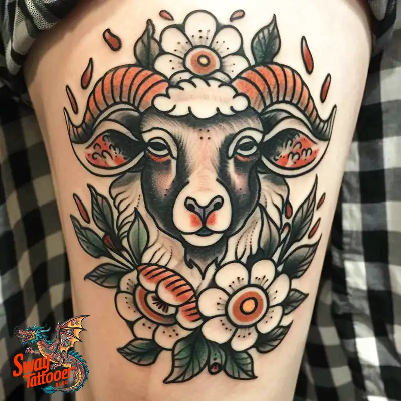 150 Sheep Tattoo Design Ideas: Woolly Wonders Ink Art 108 sheep tattoo