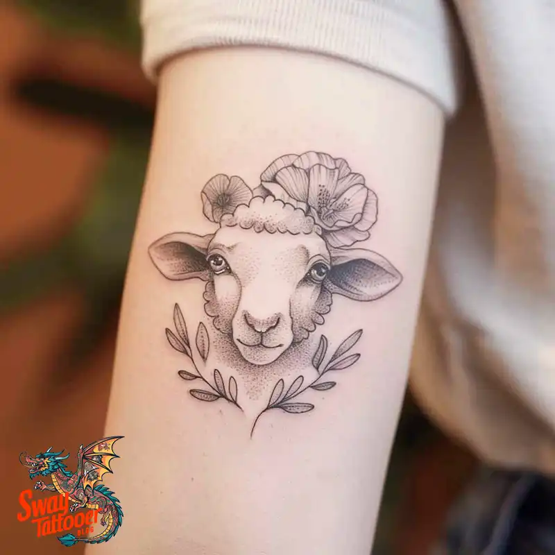 150 Sheep Tattoo Design Ideas: Woolly Wonders Ink Art 142 sheep tattoo