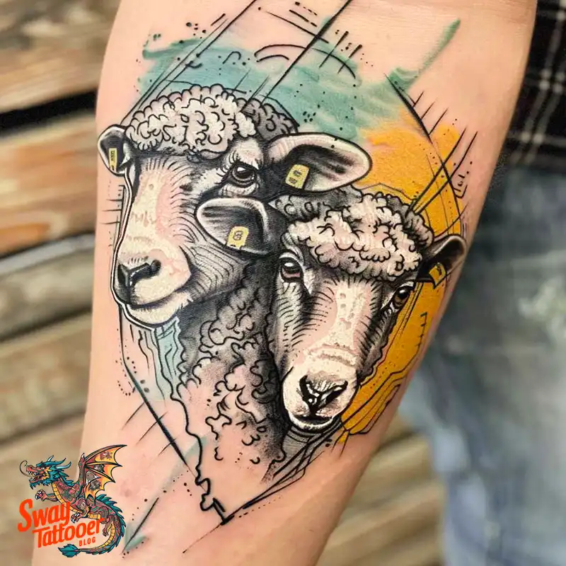 150 Sheep Tattoo Design Ideas: Woolly Wonders Ink Art 103 sheep tattoo