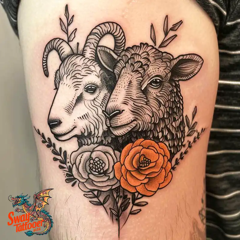 150 Sheep Tattoo Design Ideas: Woolly Wonders Ink Art 101 sheep tattoo
