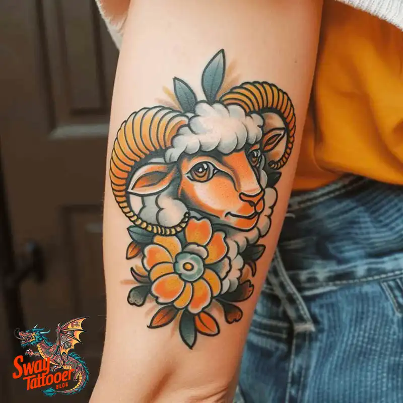 150 Sheep Tattoo Design Ideas: Woolly Wonders Ink Art 98 sheep tattoo