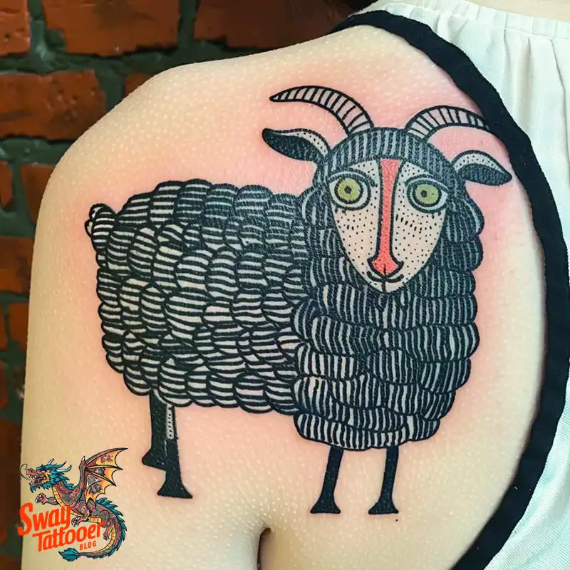150 Sheep Tattoo Design Ideas: Woolly Wonders Ink Art 93 sheep tattoo