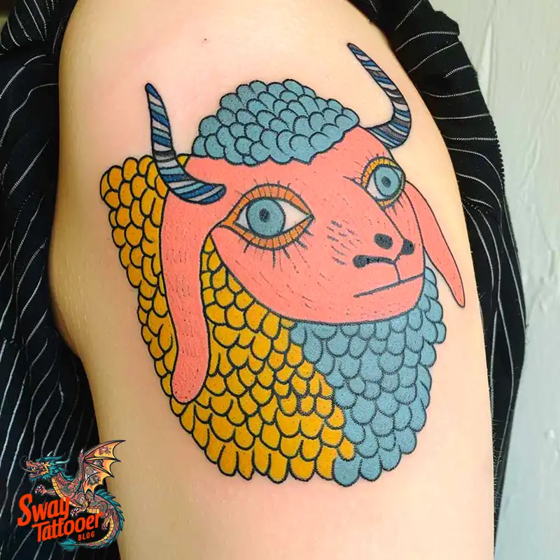 150 Sheep Tattoo Design Ideas: Woolly Wonders Ink Art 92 sheep tattoo