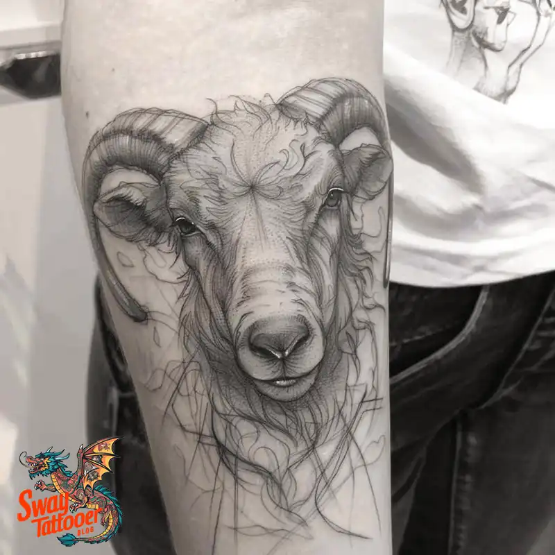 150 Sheep Tattoo Design Ideas: Woolly Wonders Ink Art 87 sheep tattoo