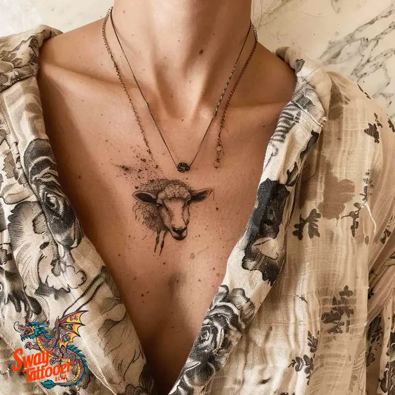 150 Sheep Tattoo Design Ideas: Woolly Wonders Ink Art 86 sheep tattoo