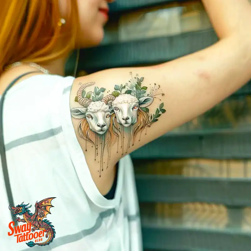 150 Sheep Tattoo Design Ideas: Woolly Wonders Ink Art 83 sheep tattoo
