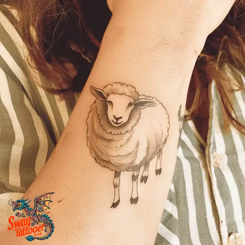 150 Sheep Tattoo Design Ideas: Woolly Wonders Ink Art 76 sheep tattoo