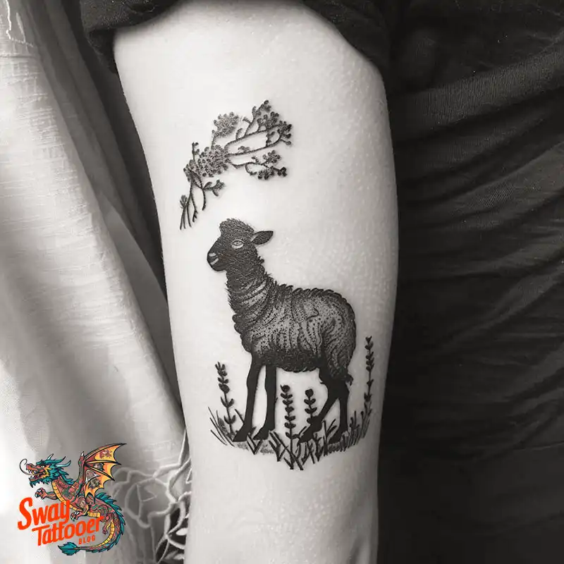 150 Sheep Tattoo Design Ideas: Woolly Wonders Ink Art 69 sheep tattoo