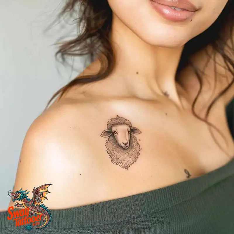 150 Sheep Tattoo Design Ideas: Woolly Wonders Ink Art 49 sheep tattoo