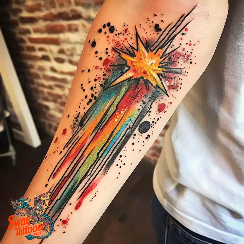 100 Shooting Star Tattoo Design Ideas: Stellar Ink 91 shooting star tattoo