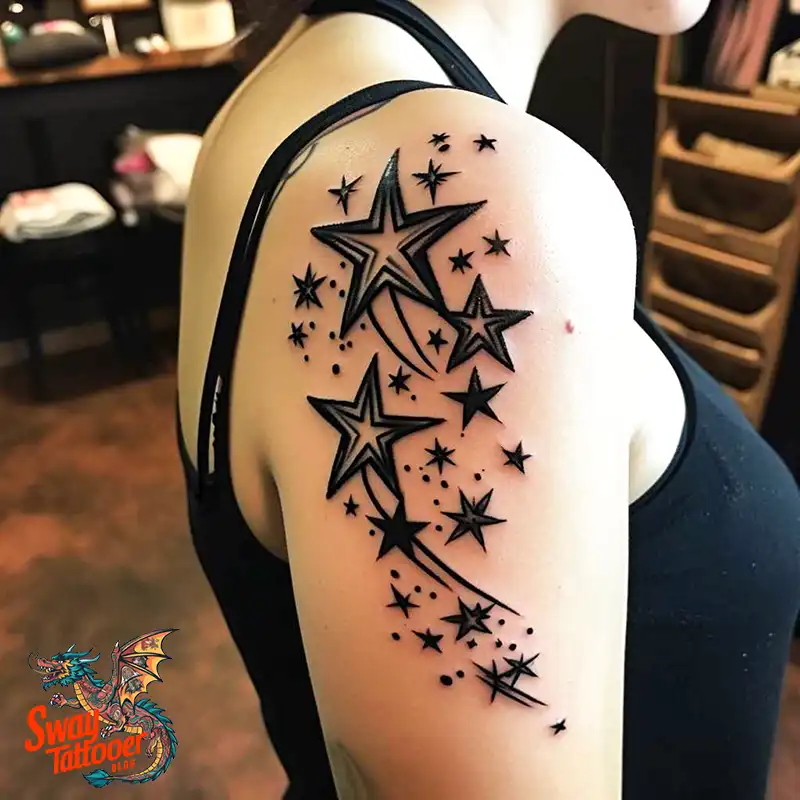 100 Shooting Star Tattoo Design Ideas: Stellar Ink 82 shooting star tattoo