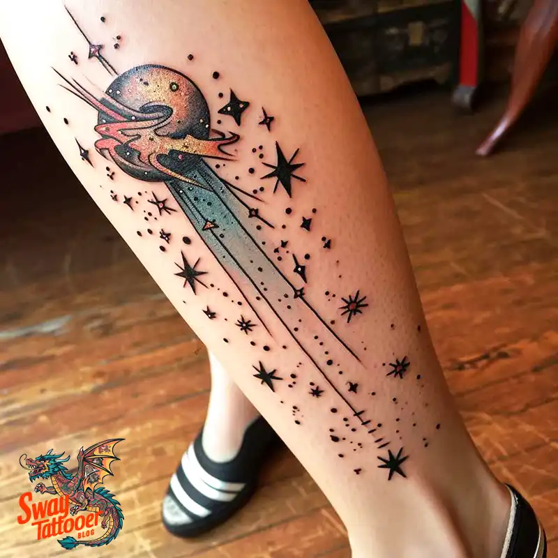 100 Shooting Star Tattoo Design Ideas: Stellar Ink 77 shooting star tattoo
