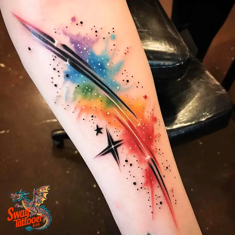 100 Shooting Star Tattoo Design Ideas: Stellar Ink 74 shooting star tattoo