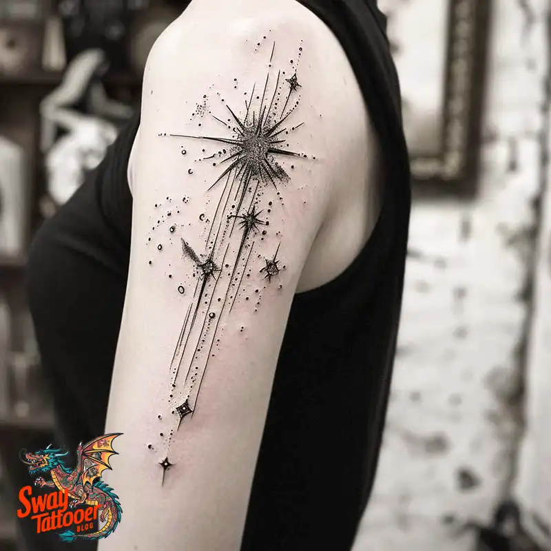 100 Shooting Star Tattoo Design Ideas: Stellar Ink 69 shooting star tattoo