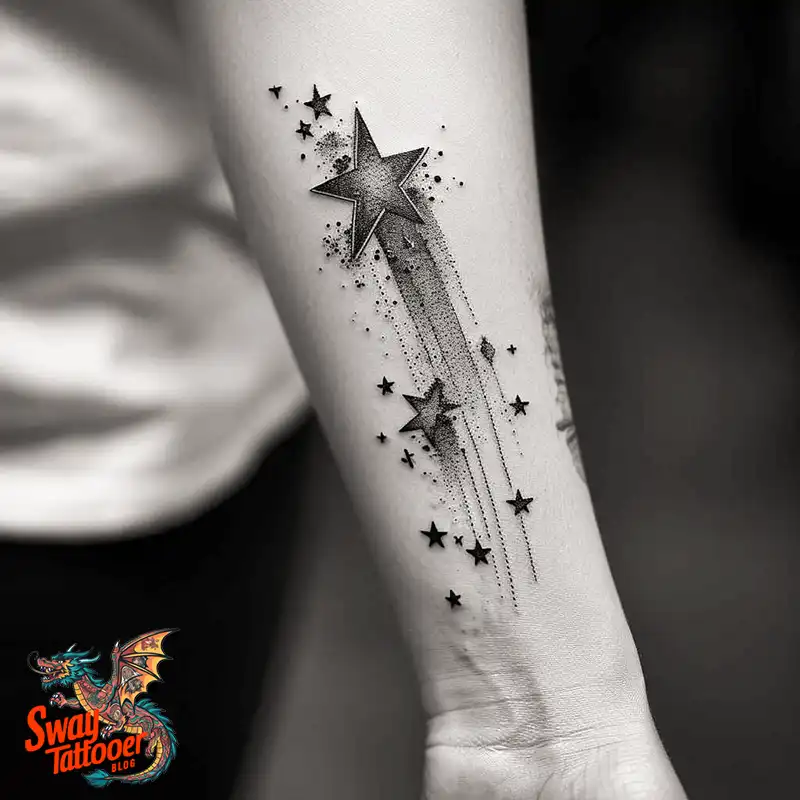 100 Shooting Star Tattoo Design Ideas: Stellar Ink 70 shooting star tattoo