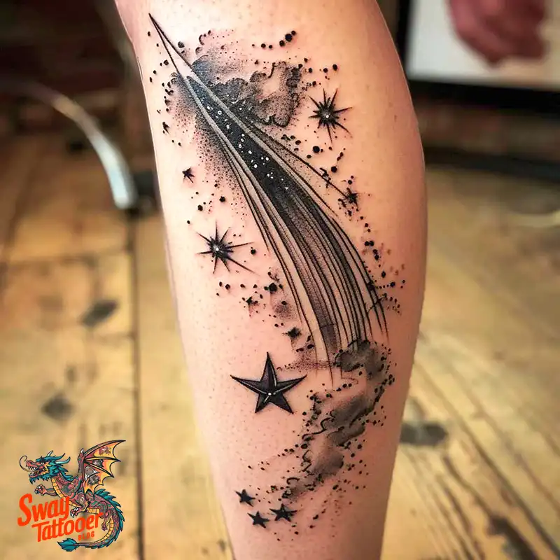 100 Shooting Star Tattoo Design Ideas: Stellar Ink 61 shooting star tattoo