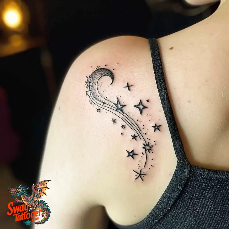 100 Shooting Star Tattoo Design Ideas: Stellar Ink 56 shooting star tattoo