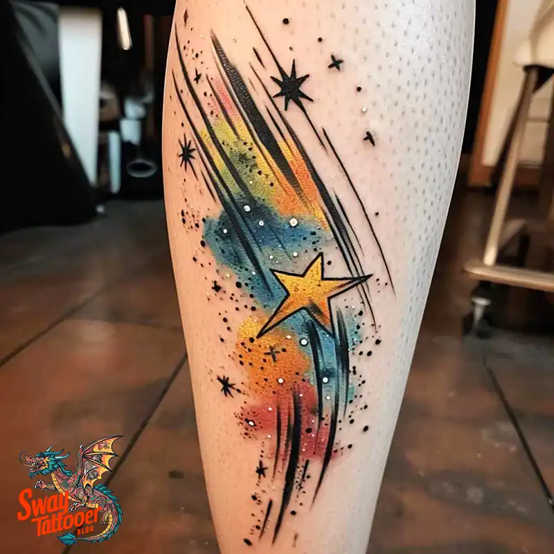 100 Shooting Star Tattoo Design Ideas: Stellar Ink 88 shooting star tattoo