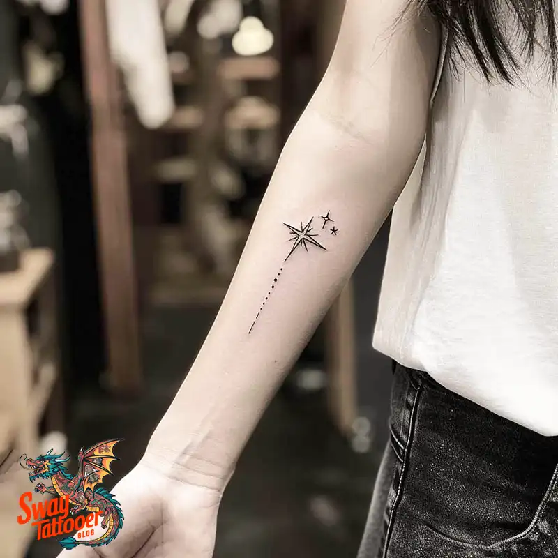 100 Shooting Star Tattoo Design Ideas: Stellar Ink 49 shooting star tattoo