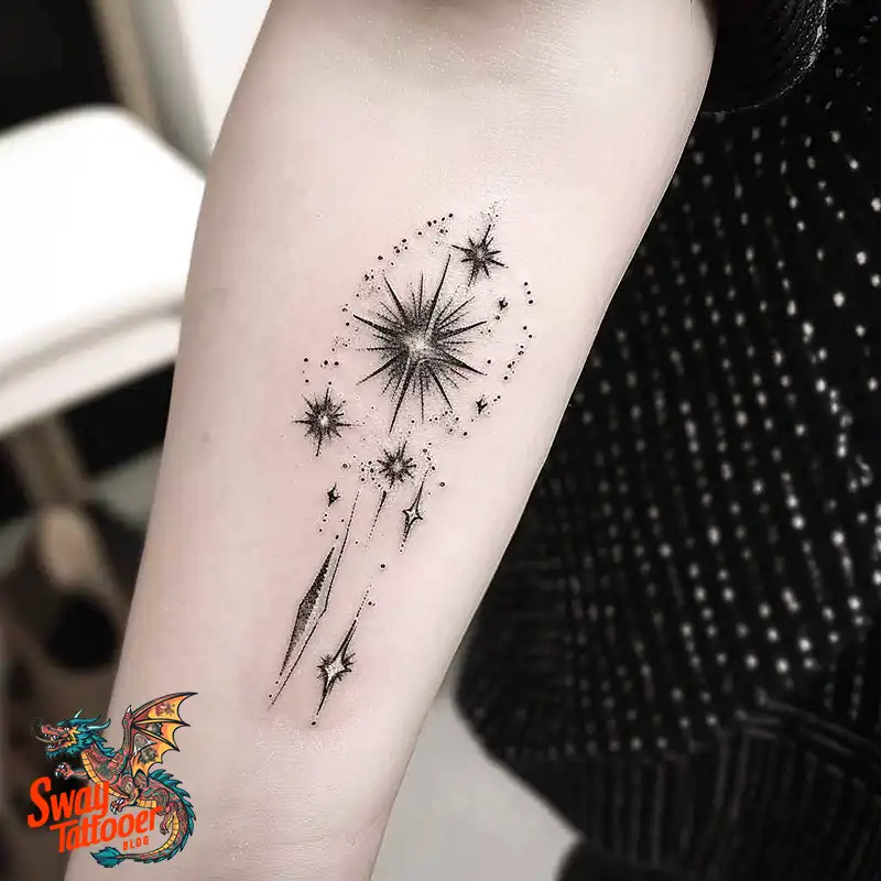100 Shooting Star Tattoo Design Ideas: Stellar Ink 47 shooting star tattoo