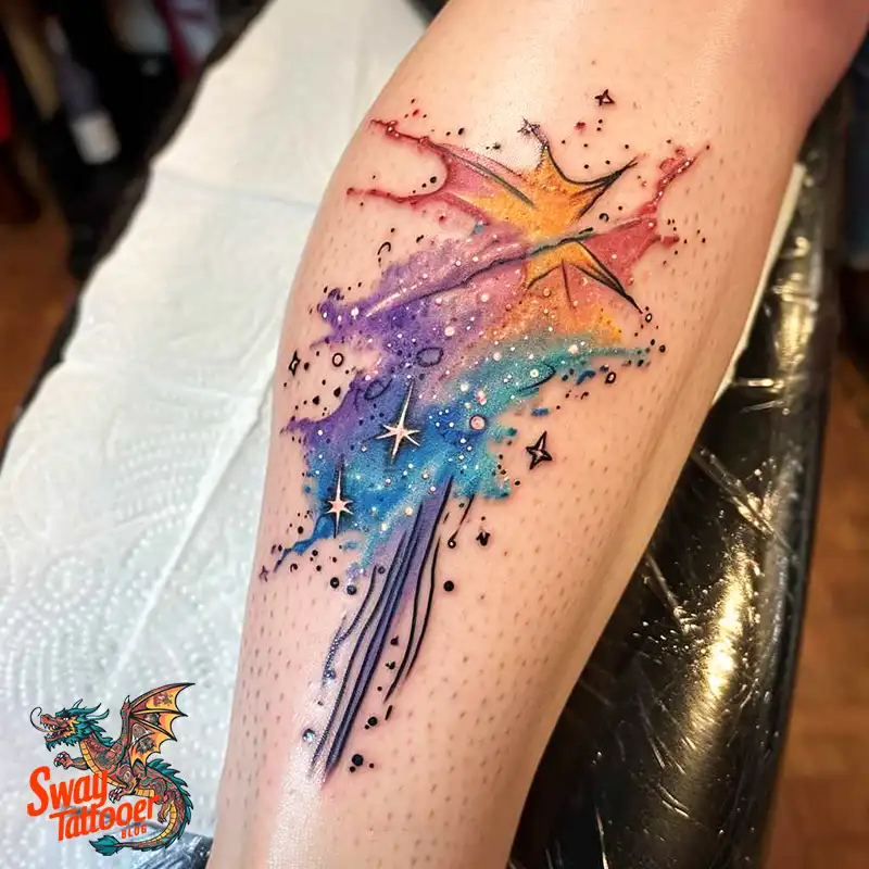 100 Shooting Star Tattoo Design Ideas: Stellar Ink 46 shooting star tattoo