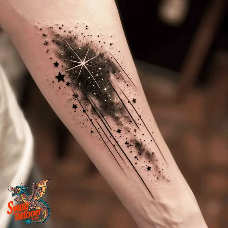 100 Shooting Star Tattoo Design Ideas: Stellar Ink 44 shooting star tattoo