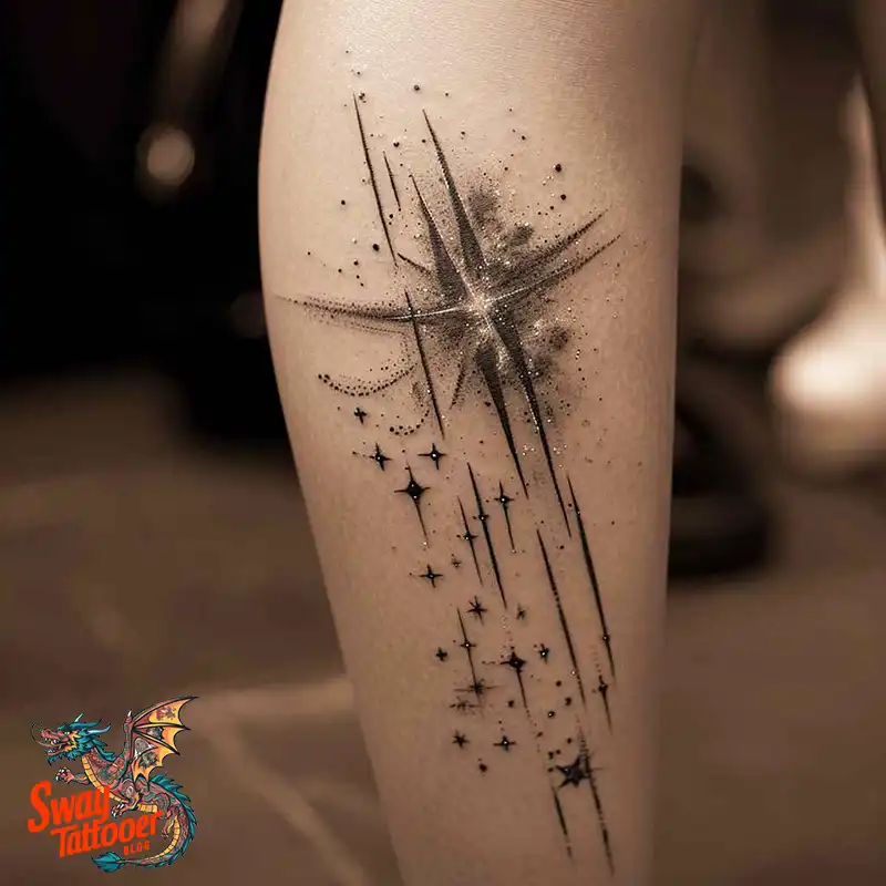 100 Shooting Star Tattoo Design Ideas: Stellar Ink 31 shooting star tattoo