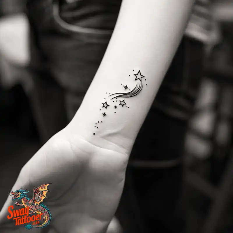 100 Shooting Star Tattoo Design Ideas: Stellar Ink 21 shooting star tattoo