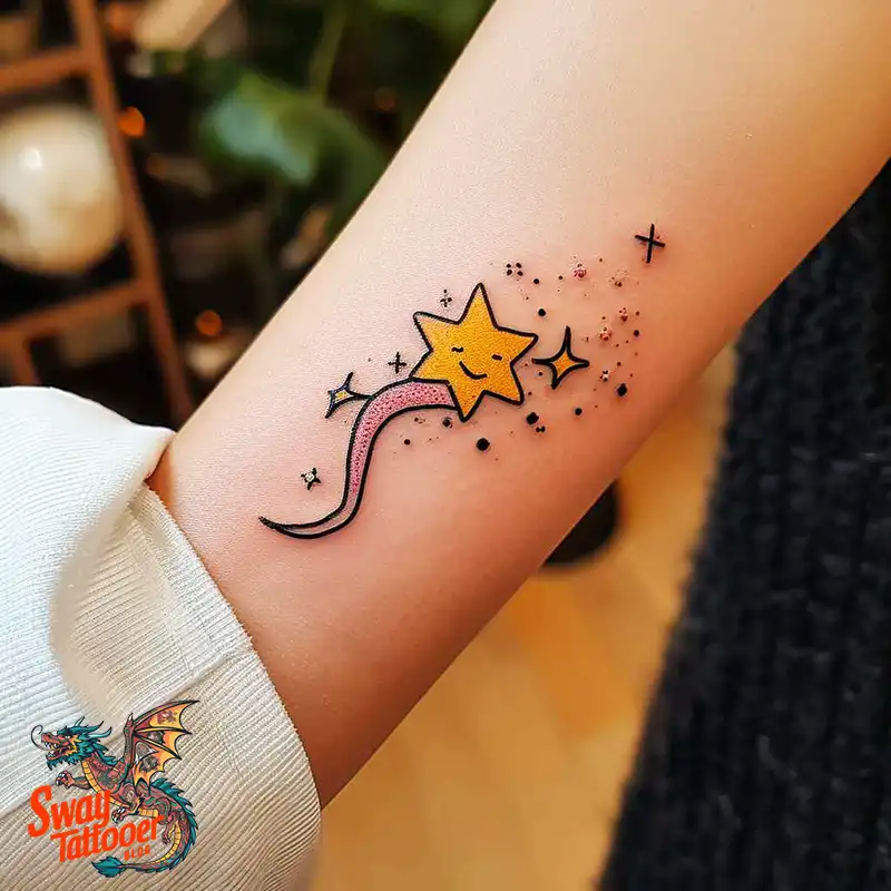 100 Shooting Star Tattoo Design Ideas: Stellar Ink 20 shooting star tattoo