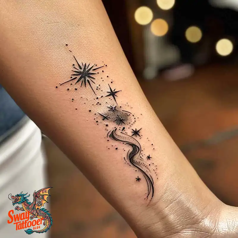 100 Shooting Star Tattoo Design Ideas: Stellar Ink 17 shooting star tattoo