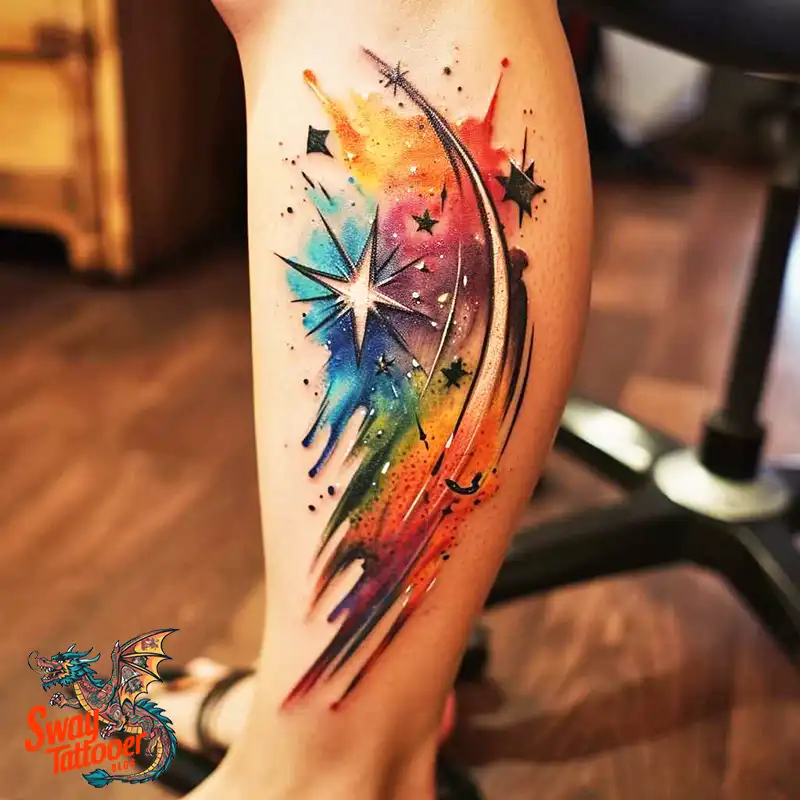 100 Shooting Star Tattoo Design Ideas: Stellar Ink 83 shooting star tattoo