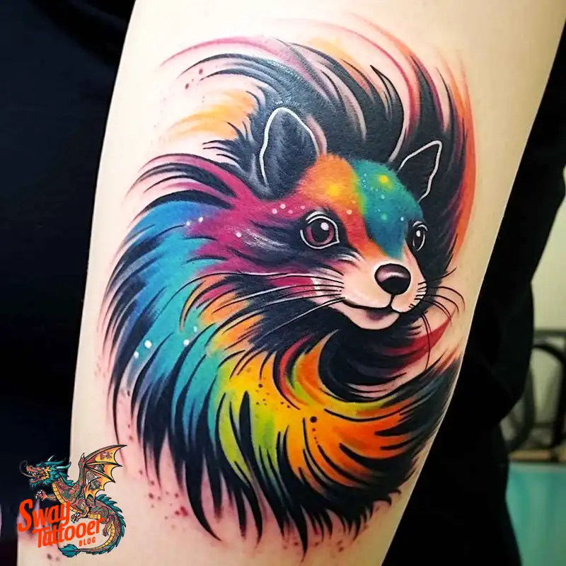 70 Skunk Tattoo Design Ideas: Rich Symbolism Body Art 35 skunk tattoo