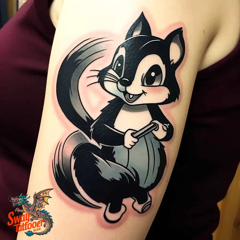 70 Skunk Tattoo Design Ideas: Rich Symbolism Body Art 31 skunk tattoo
