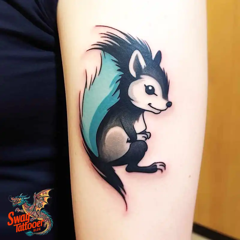 70 Skunk Tattoo Design Ideas: Rich Symbolism Body Art 9 skunk tattoo