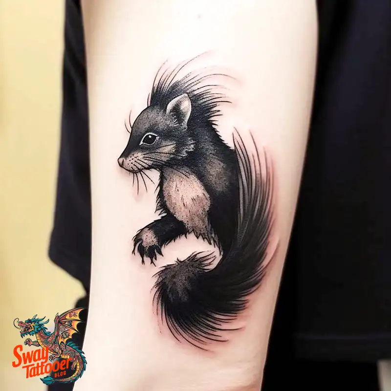 70 Skunk Tattoo Design Ideas: Rich Symbolism Body Art 3 skunk tattoo