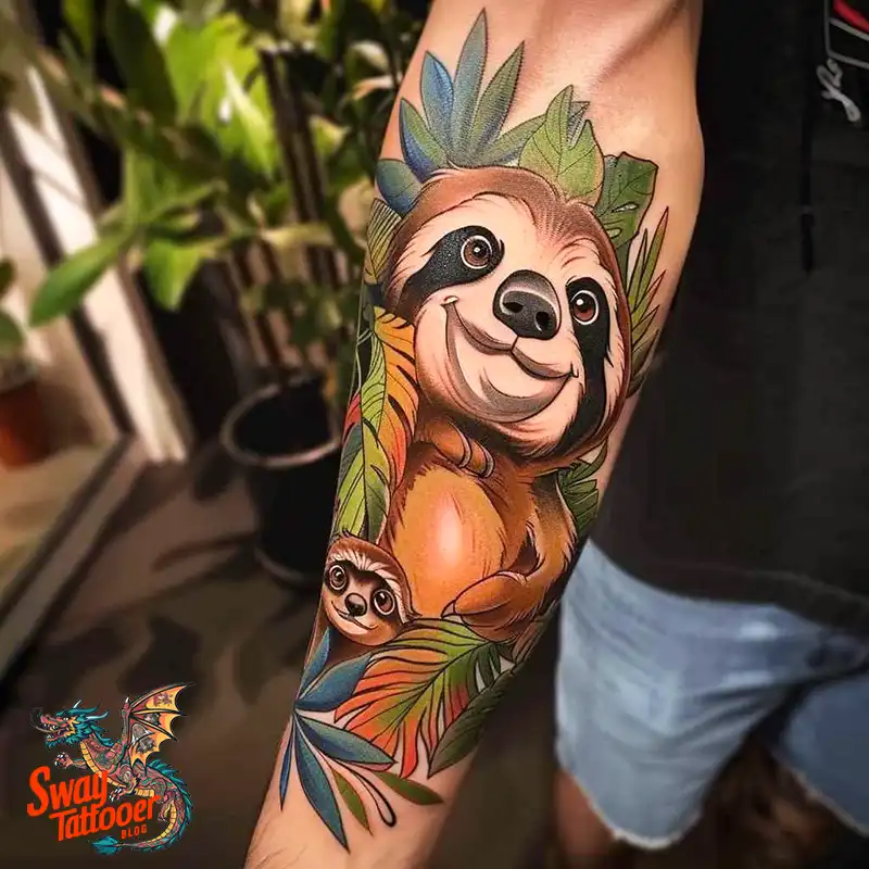 100 Best Sloth Tattoo Design Ideas: Your Adorable Ink 101 sloth tattoo