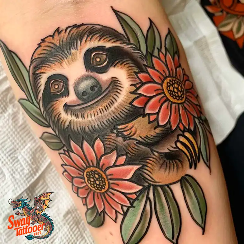 100 Best Sloth Tattoo Design Ideas: Your Adorable Ink 46 sloth tattoo
