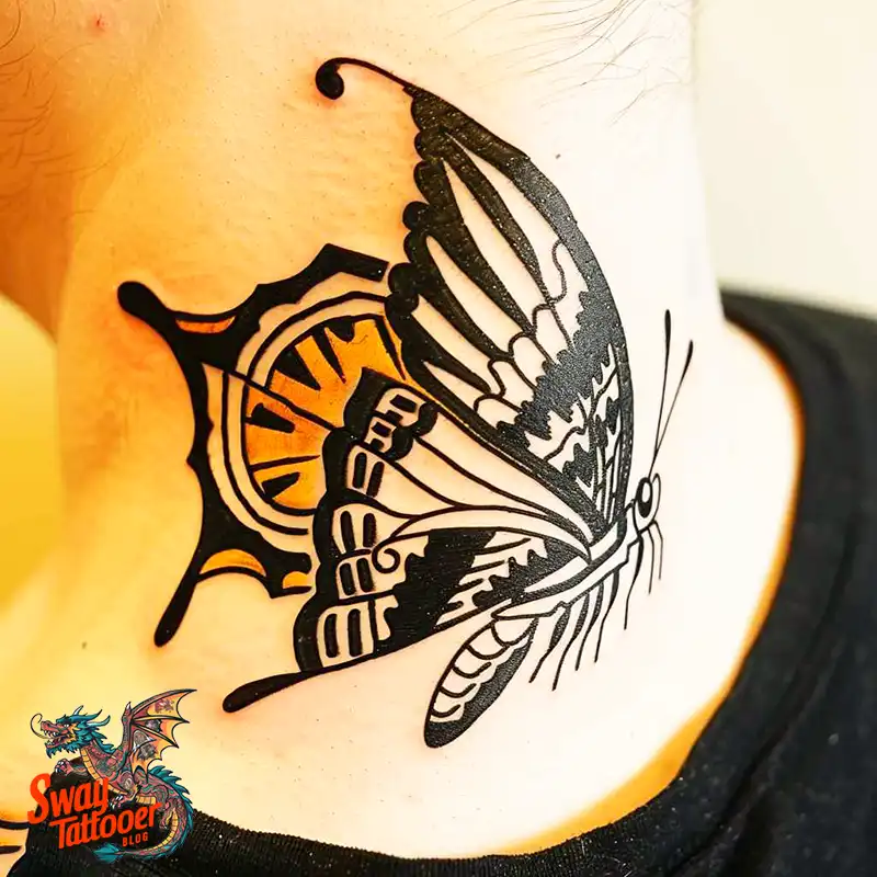 120 Small Butterfly Neck Tattoo Design Ideas: Delicate Art 101 small butterfly tattoo on neck
