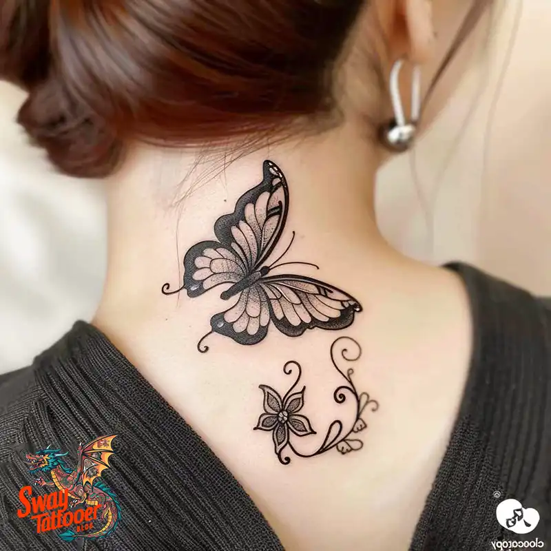 120 Small Butterfly Neck Tattoo Design Ideas: Delicate Art 93 small butterfly tattoo on neck