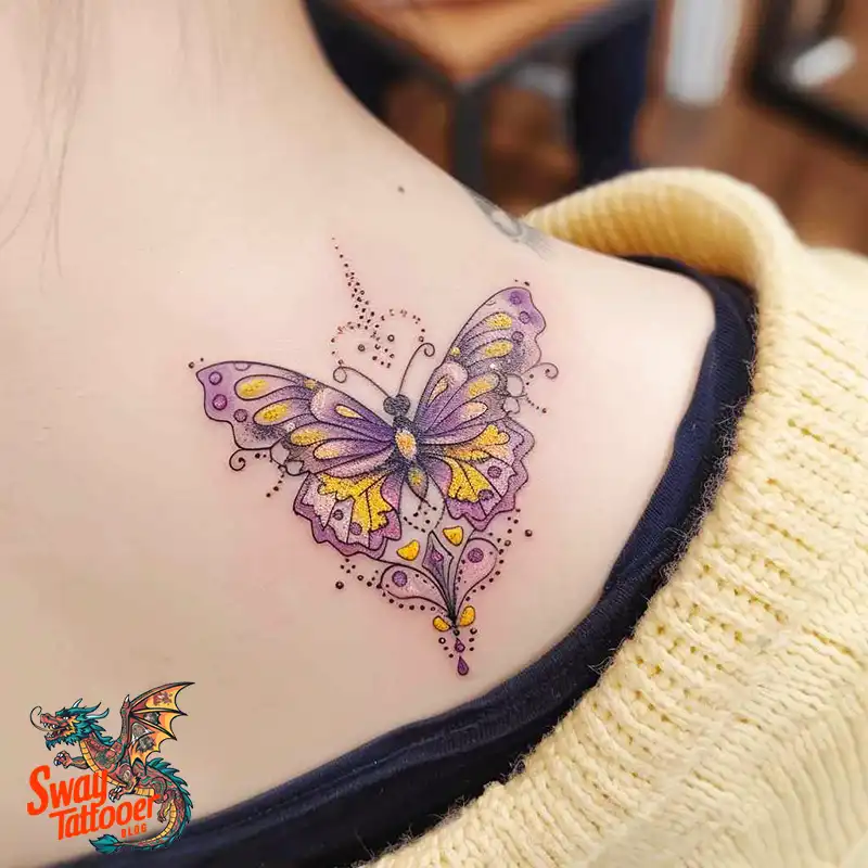 120 Small Butterfly Neck Tattoo Design Ideas: Delicate Art 85 small butterfly tattoo on neck