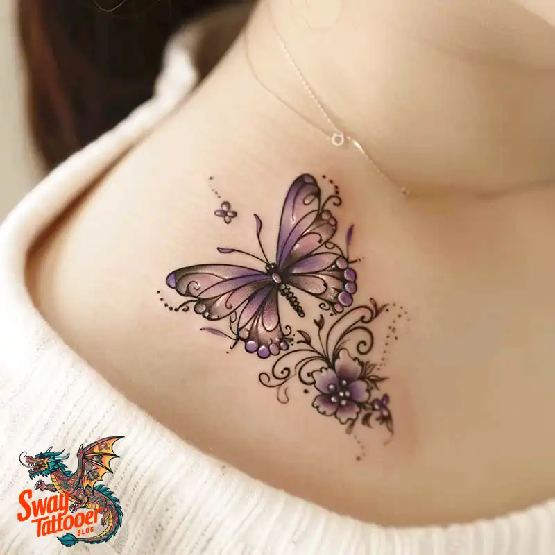 120 Small Butterfly Neck Tattoo Design Ideas: Delicate Art 83 small butterfly tattoo on neck