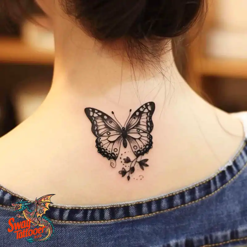 120 Small Butterfly Neck Tattoo Design Ideas: Delicate Art 78 small butterfly tattoo on neck