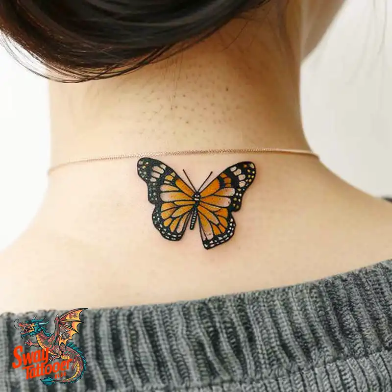 120 Small Butterfly Neck Tattoo Design Ideas: Delicate Art 73 small butterfly tattoo on neck