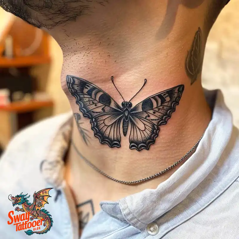 120 Small Butterfly Neck Tattoo Design Ideas: Delicate Art 72 small butterfly tattoo on neck