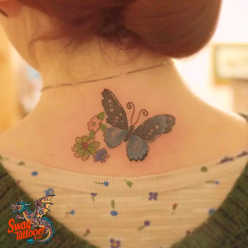 120 Small Butterfly Neck Tattoo Design Ideas: Delicate Art 111 small butterfly tattoo on neck