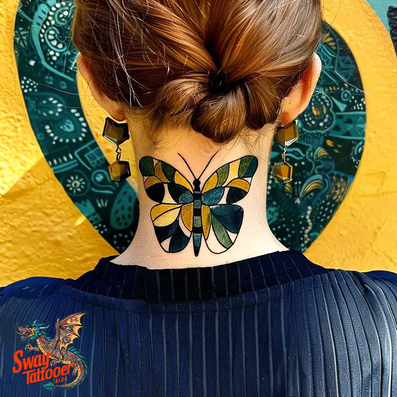120 Small Butterfly Neck Tattoo Design Ideas: Delicate Art 47 small butterfly neck tattoo