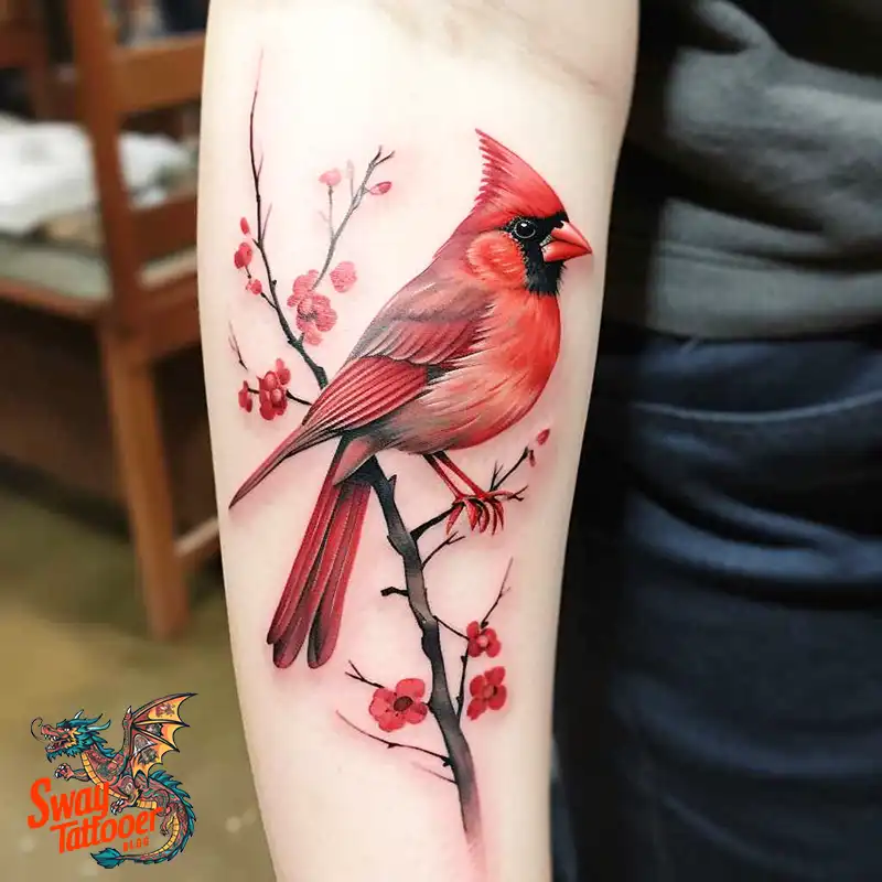 70 Small Red Cardinal Tattoo Designs: Ink Art Ideas 48 cardinal tattoo
